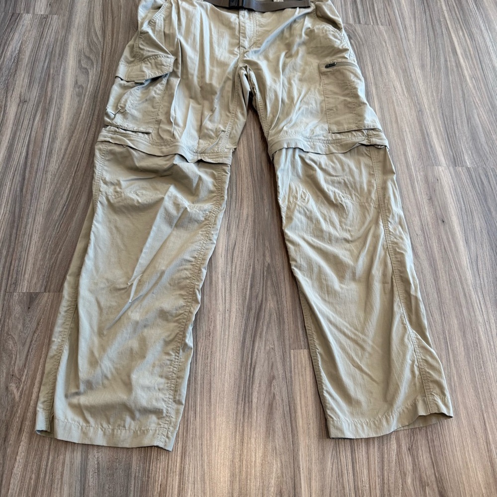 Columbia Omni-Shade Convertible Men's Light Tan Cargo Pants Sun Protect - Picture 4 of 13